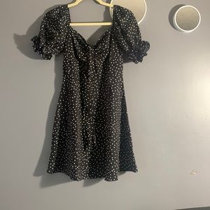 - never been worn, size medium shein black and white polka dot dress